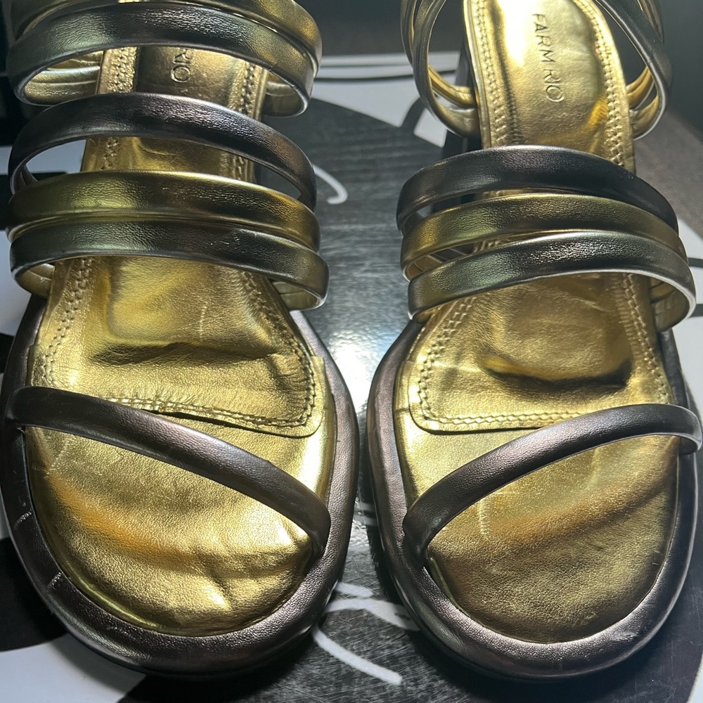 FARM Rio Metallic Strappy Heels - Picture 4 of 5